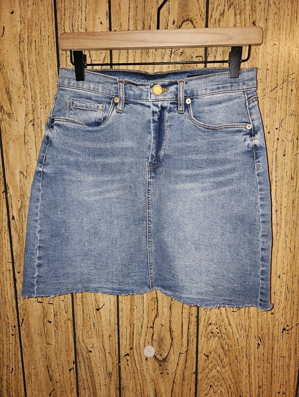 NWOT BLANK NYC X REVOLVE Frayed Hem Denim Skirt - Size 27